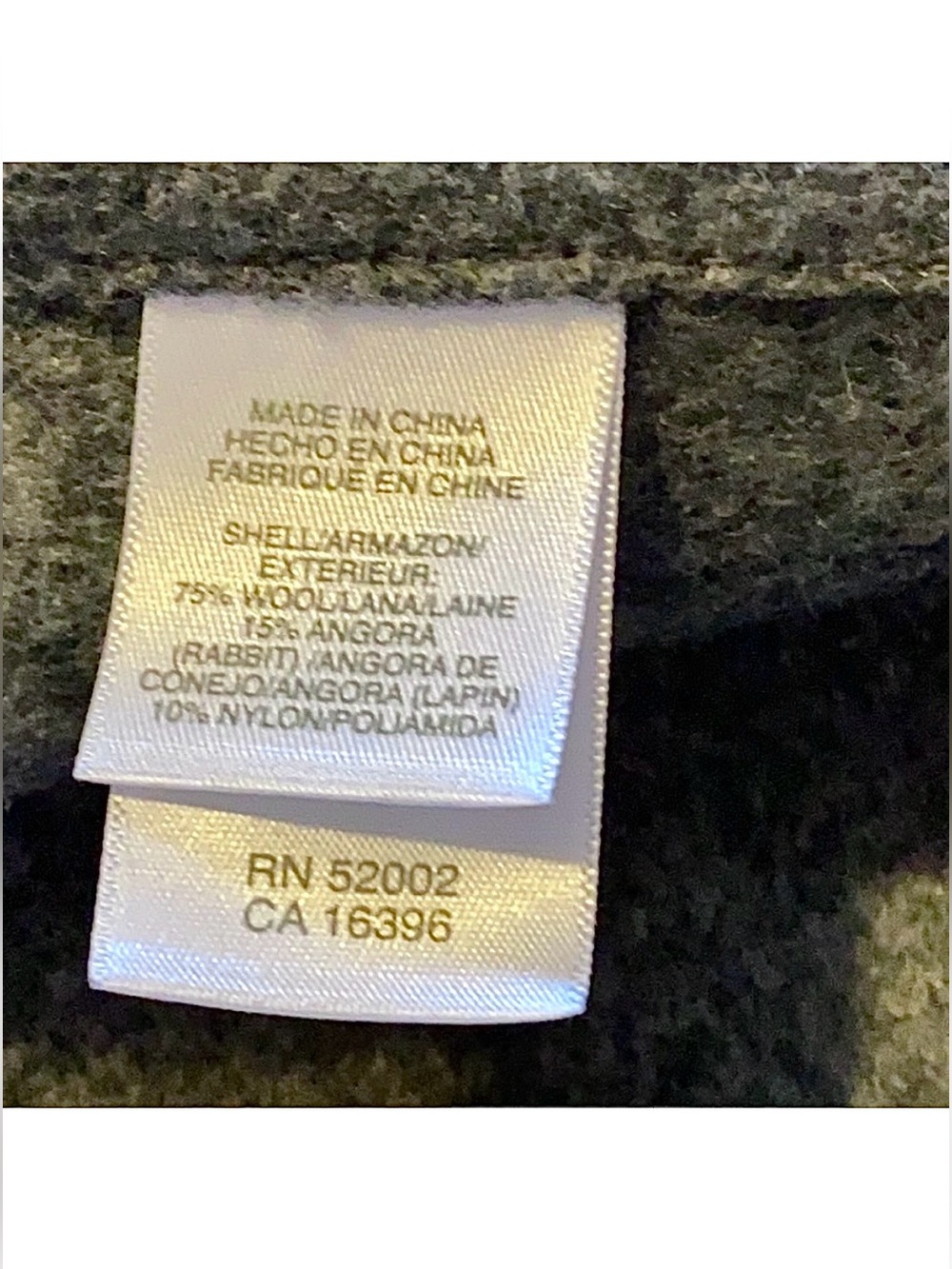 Liz Claiborne Gray Angora Wool Blend Belted Pea Coat Size Medium Soft - Picture 8 of 8